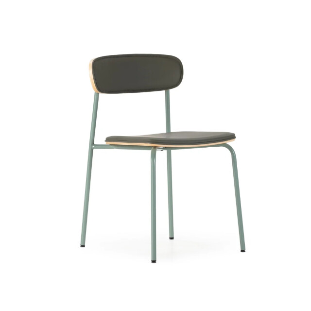 CaliCosy Stoelen set van 2 in kunstleer met metalen poten, h78 cm aya 3539101 large