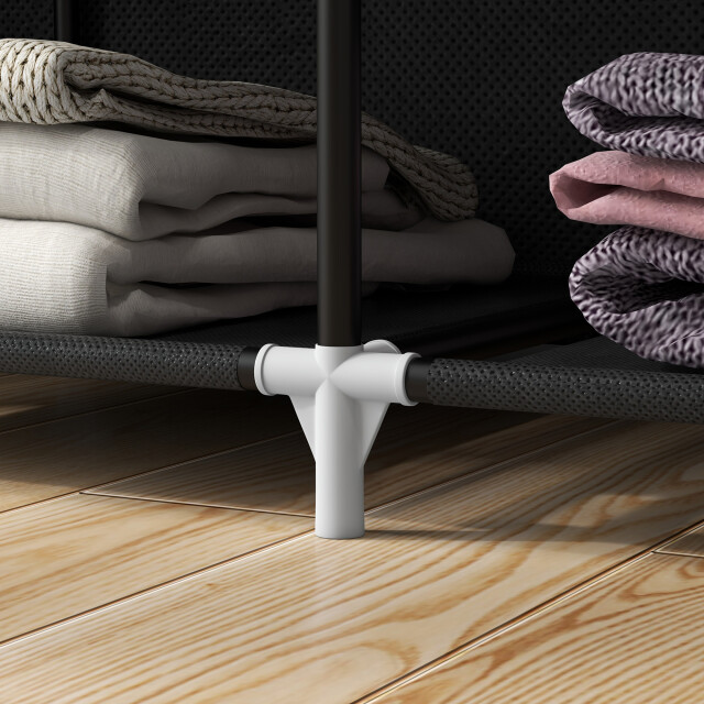 4goodz Stoffen kledingkast met stof opvouwbaar 103x43x162,5 cm - 3527394 large