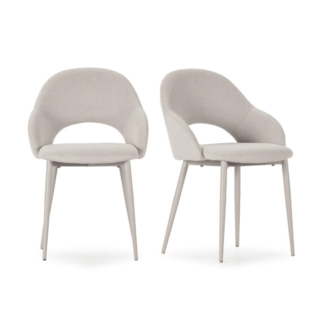 CaliCosy Stoelen set van 2 in stoffen met metalen poten, h84 cm lila 3539156 large