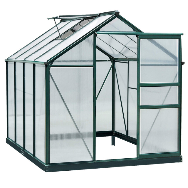 4goodz Tuinkas aluminium met polycarbonaat en kantelraam 190x252x201 cm 3539171 large