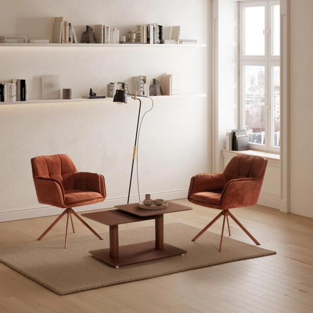 CaliCosy Salontafel met vierkante glazen bladen l114 cm kaya 3539093 large