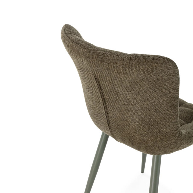 CaliCosy Stoelen set van 4 in gewatteerde stof met metalen poten h85 cm maË 3539317 large