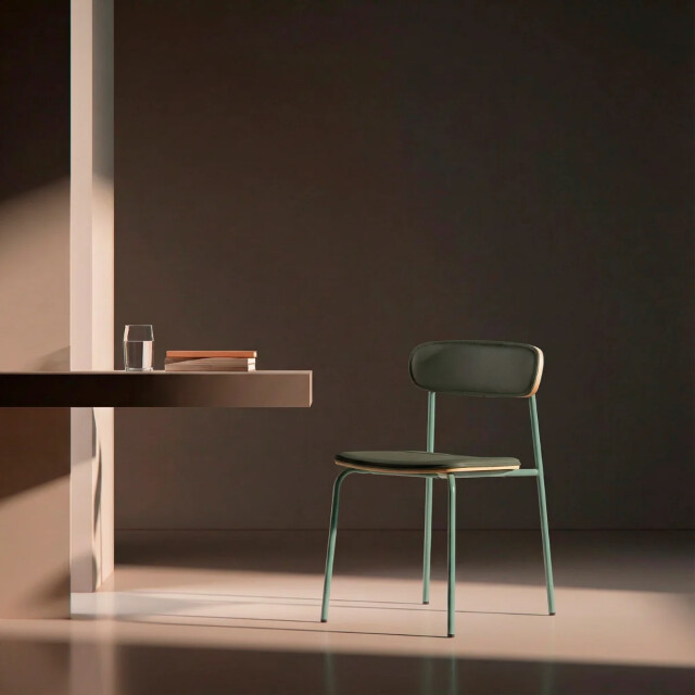 CaliCosy Stoelen set van 2 in kunstleer met metalen poten, h78 cm aya 3539101 large