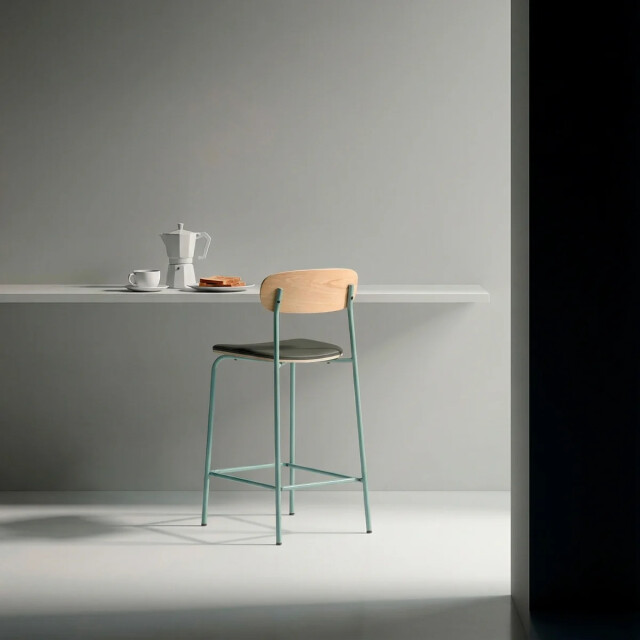 CaliCosy Barkrukken set van 2 in kunstleer met metalen poten, h95 cm tess 3539116 large