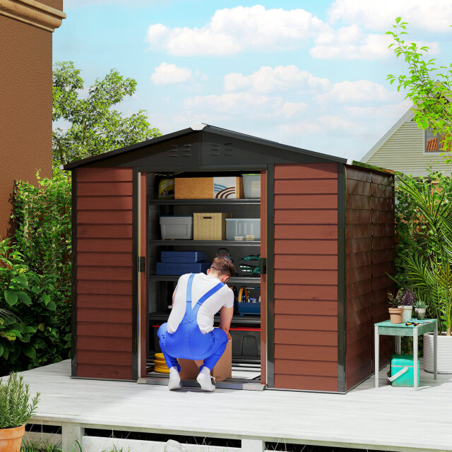 4goodz Gereedschapsschuur weerbestendig staal 2,40x2,06x1,98 cm - 3538169 large