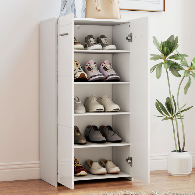 4goodz Schoenenkast met verstelbare planken 10 paar hoogglans 3524696 large