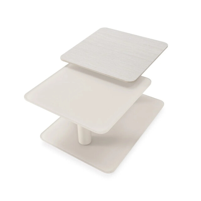 CaliCosy Salontafel met vierkante glazen bladen l114 cm kaya 3539091 large