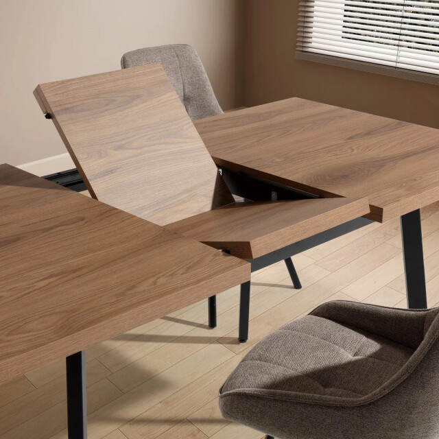 CaliCosy Tafel uitschuifbare van 138 tot 178 cm, donker eiken irma 3539080 large