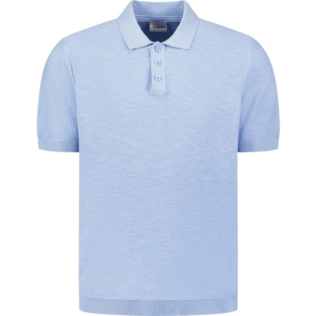 No Excess Pullover short sleeve polo slub blue 31240263SN-030 large