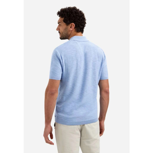 No Excess Pullover short sleeve polo slub blue 31240263SN-030 large