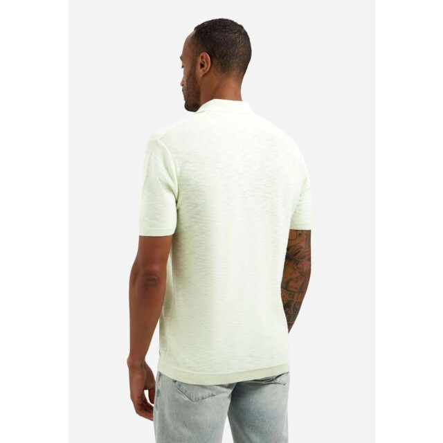 No Excess Pullover short sleeve polo slub seagreen 31240263SN-057 large