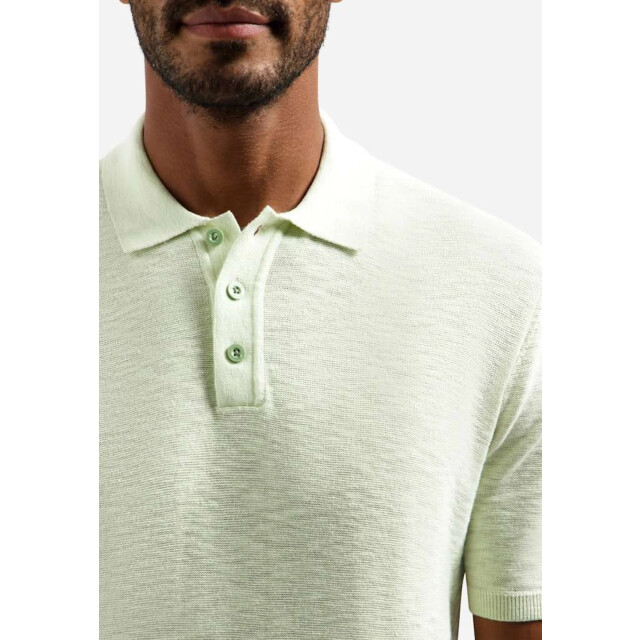 No Excess Pullover short sleeve polo slub seagreen 31240263SN-057 large