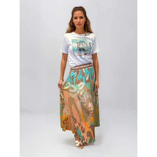 Mucho Gusto Rok cosenza meerkleurige luipaard print MUCHO GUSTO® Rok Cosenza Meerkleurige Luipaard Print large