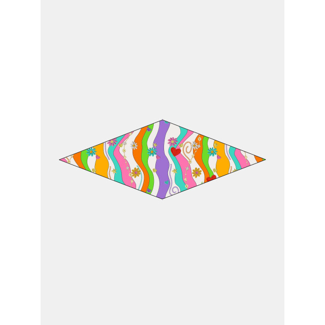 Mucho Gusto ® sjaal tie silk regenbooghart bloesem MUCHO GUSTO® Sjaal Tie Silk Regenbooghart Bloesem large