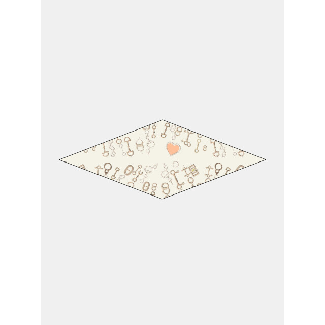 Mucho Gusto ® sjaal tie silk hart ketting print MUCHO GUSTO® Sjaal Tie Silk Hart Ketting Print large