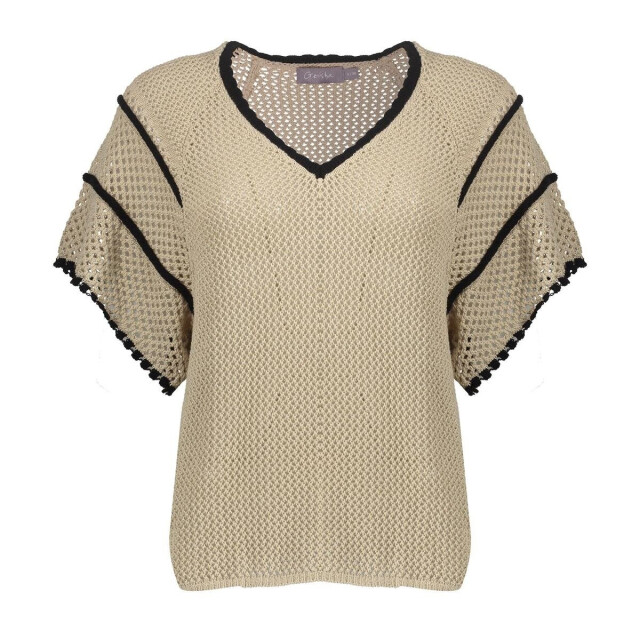 Geisha 64050-23 721 pullover raglan v-neck light sand/black 64050-23 721 large