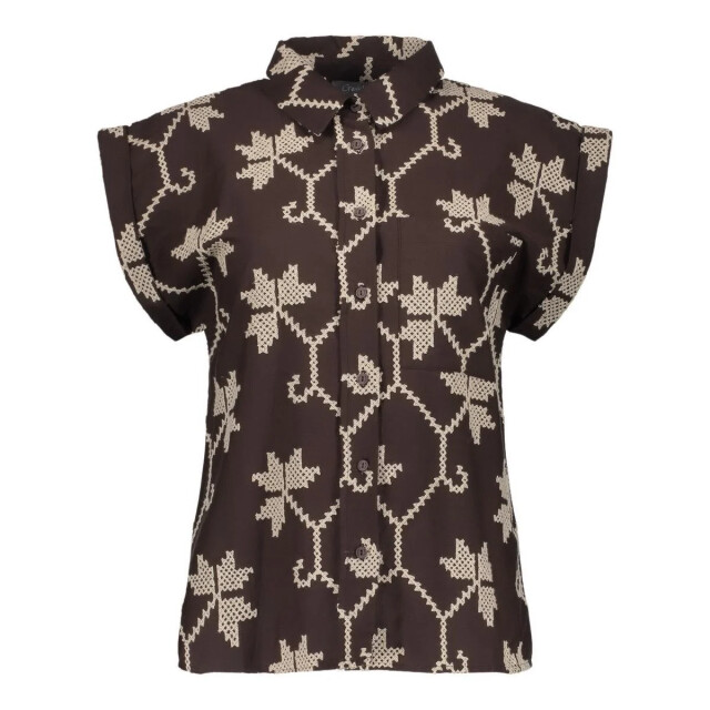 Geisha 63212-20 750 blouse chocolate brown/sand 63212-20 750 large