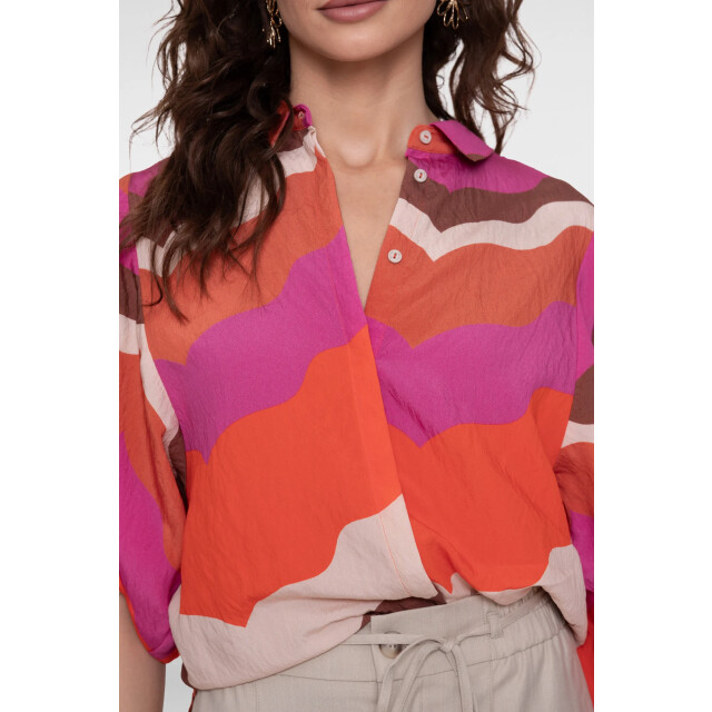 Geisha 63216-20 718 blouse ecru/brown/cassis 63216-20 718 large