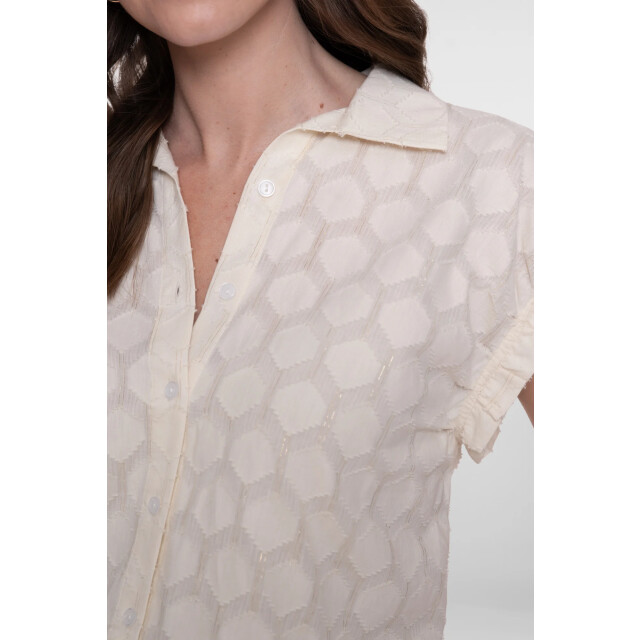 Geisha 63235-26 010 blouse lurex off-white 63235-26 010 large