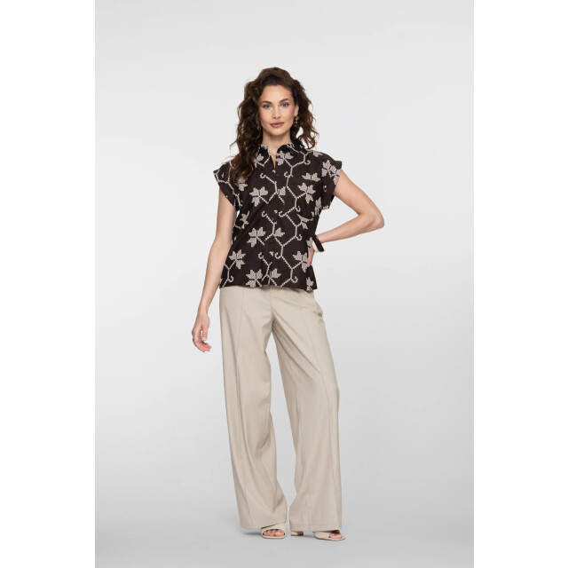 Geisha 63212-20 750 blouse chocolate brown/sand 63212-20 750 large