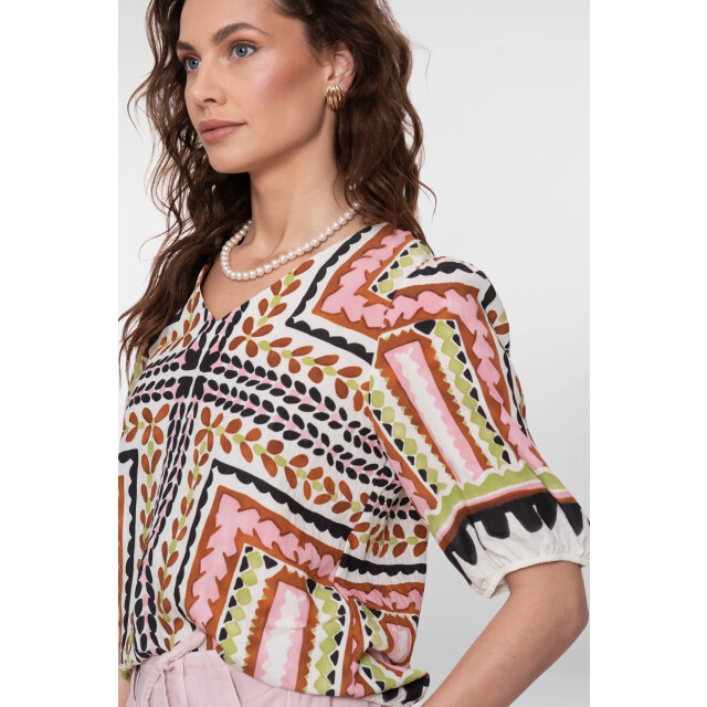 Geisha 63255-20 718 top ecru/pink/cactus 63255-20 718 large