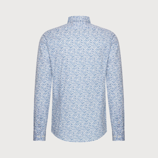 Blue Industry Het geometrisch dessin overhemd | 6110.61-DENIM large