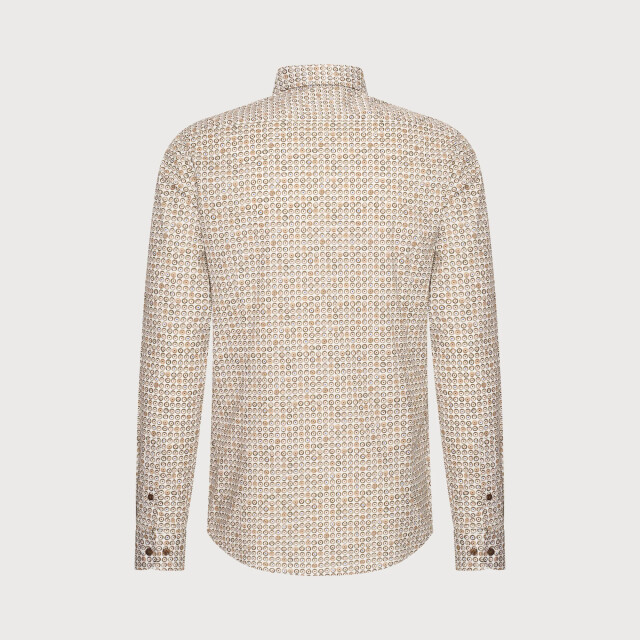 Blue Industry Het geometrisch overhemd | 6109.61-BROWN large