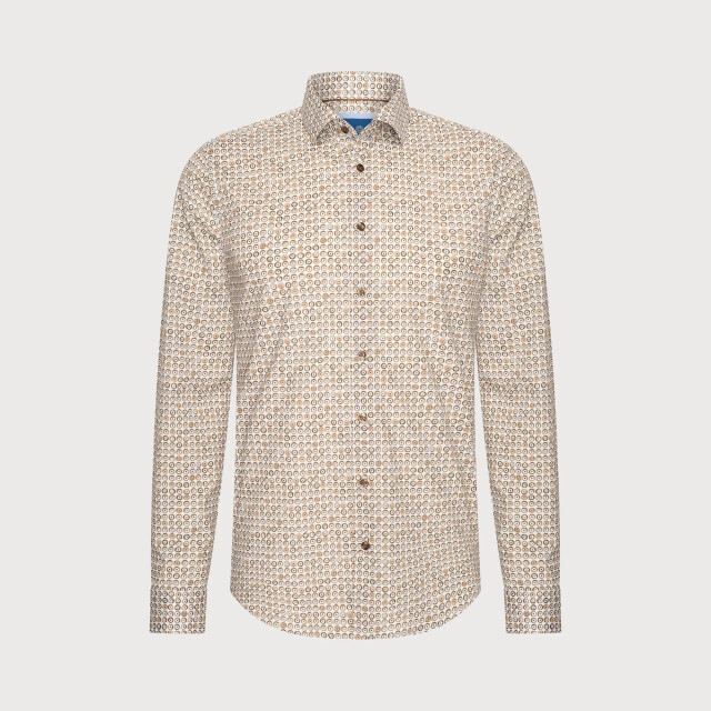 Blue Industry Het geometrisch overhemd | 6109.61-BROWN large