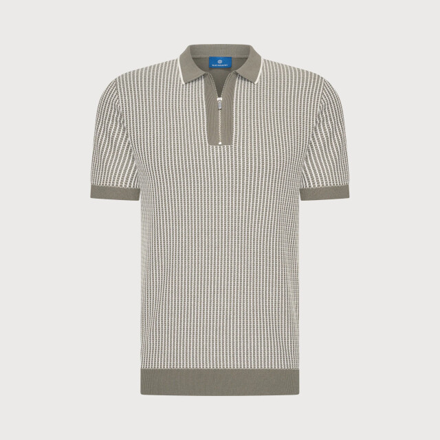 Blue Industry De gebreide print polo | KBIS26-M21 large