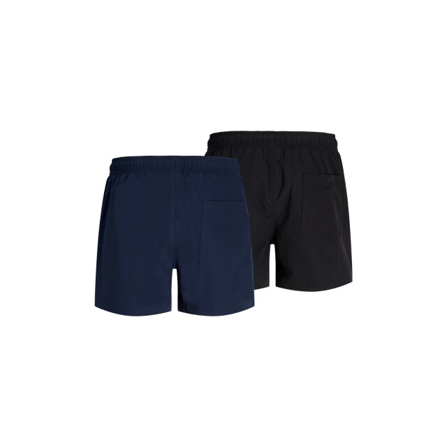Jack & Jones Heren zwemshorts jpstmaui tropic 2-pack effen zwart/donkerblauw 12302145-Black NAVY BLAZER large