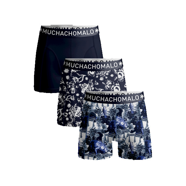 Muchachomalo Jongens 3-pack boxershorts /effen U-FLORALDINO1010-01Jnl_nl large