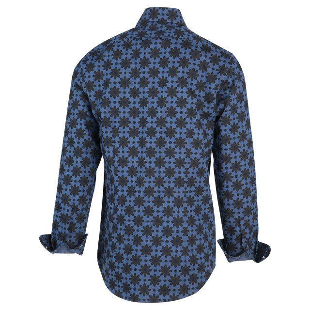 Blue Industry Navy bruin bloemenprint overhemd 2117.22 large