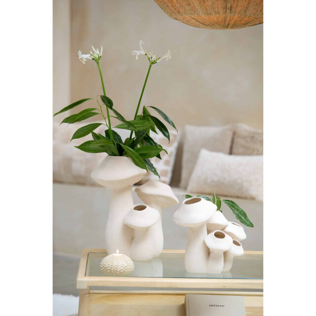 Light & Living Vaas mushroom crème 33.5x28.5x40.5cm 3513817 large