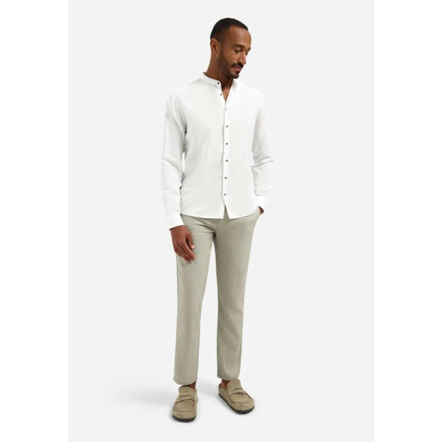 No Excess Shirt h linen granddad white 31470218SN-010 large