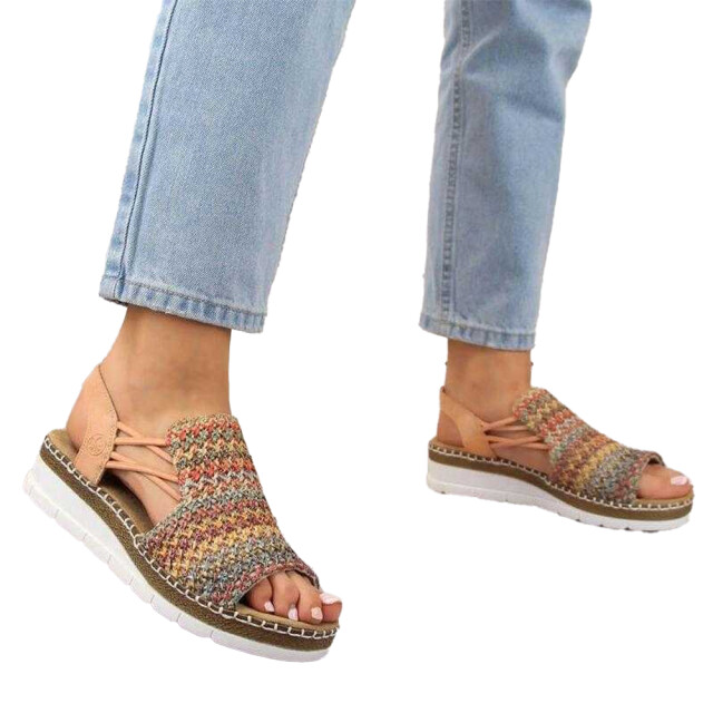 Rieker Dames gehaakte sandalen UTPP5690_multicoloured large