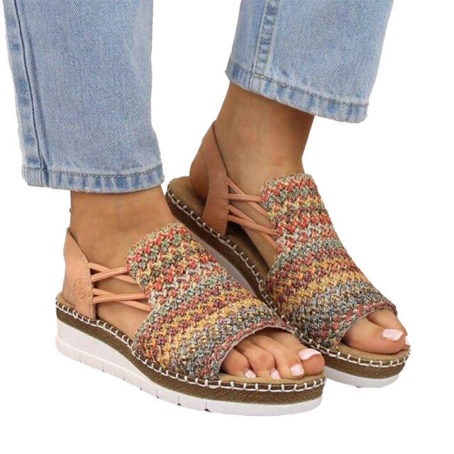 Rieker Dames gehaakte sandalen UTPP5690_multicoloured large