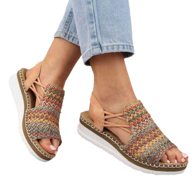 Rieker Dames gehaakte sandalen UTPP5690_multicoloured large