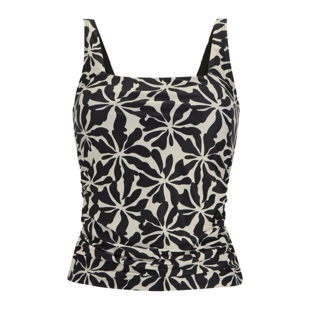 Regatta Dames loria abstract floral tankini top UTRG12908_blackwhite large