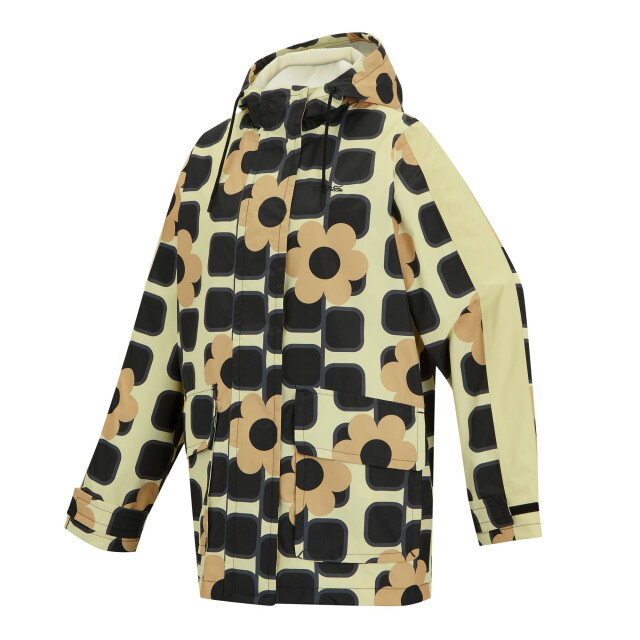 Regatta Dames orla kiely giant square flower waterdichte jas halflang UTRG12889_monochrome large