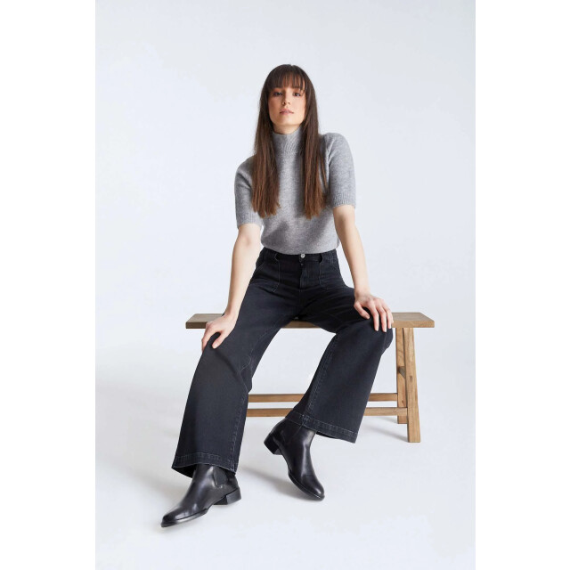 Cup of Joe High waist wide leg black denim vt Lulu-39 large