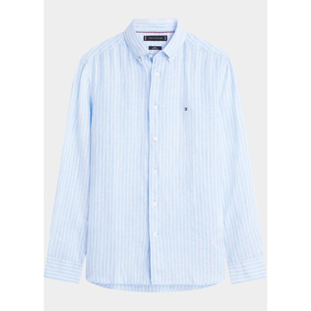 Tommy Hilfiger Casual hemd lange mouw linen bengal stripe rf shirt mw0mw42400/0a5 204801 large
