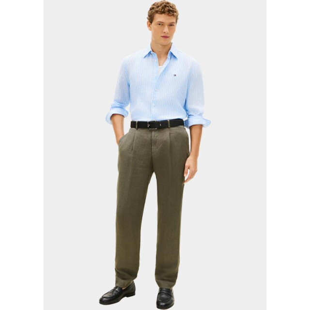 Tommy Hilfiger Casual hemd lange mouw linen bengal stripe rf shirt mw0mw42400/0a5 204801 large