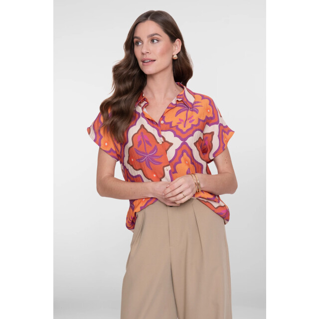 Geisha 63247-20 718 blouse ecru/mango/purple 63247-20 718 large