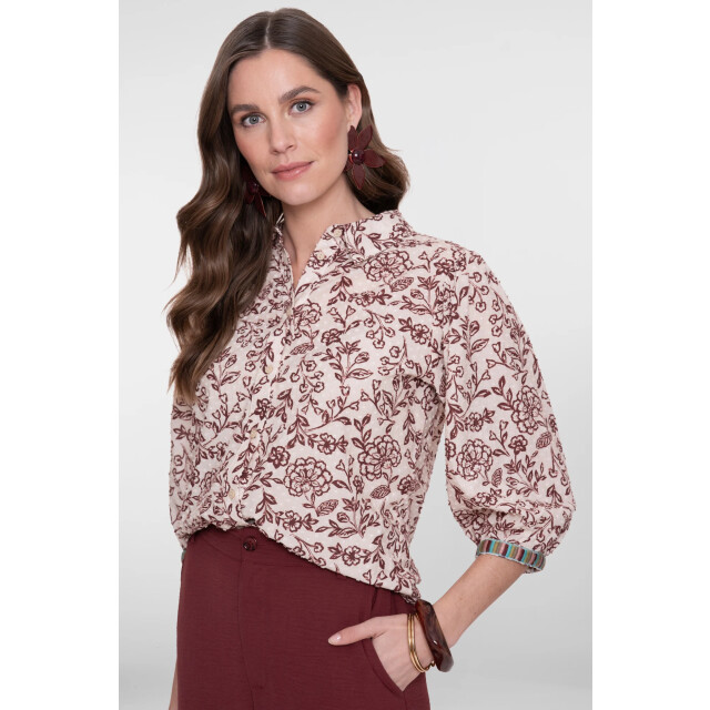 Geisha 63191-20 718 blouse ecru/cherry red 63191-20 718 large