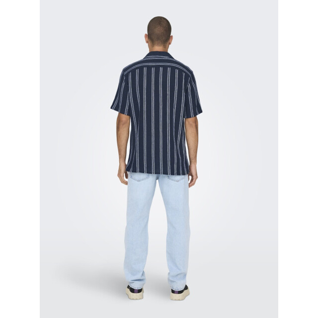 Only & Sons Onstrev life reg stripe ss shirt no dessin 5319.39.0092 large