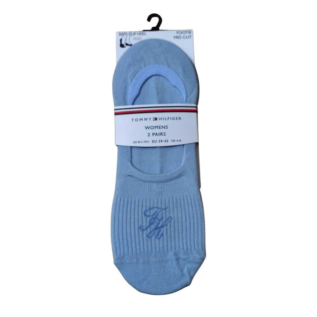 Tommy Hilfiger Dames embleem enkelsokken (set van 2) UTNA1372_blue large