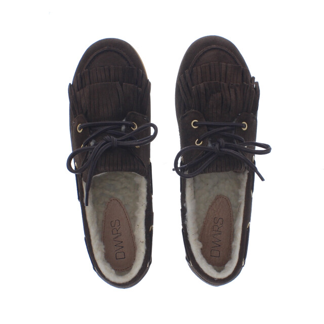 DWRS Label Latty teddy dames bootschoen | maat: | kleur: | dames sneakers | materiaal: suède 110968 large