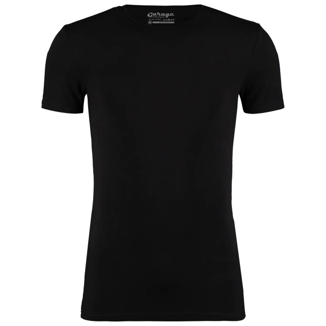 Garage Bodyfit shirt r-neck 200 black Garage R neck Shirt 0201 200 Black large