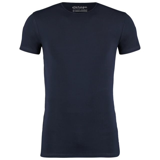 Garage Bodyfit shirt r-neck 400 navy Garage R neck Shirt 0201 400 Navy large