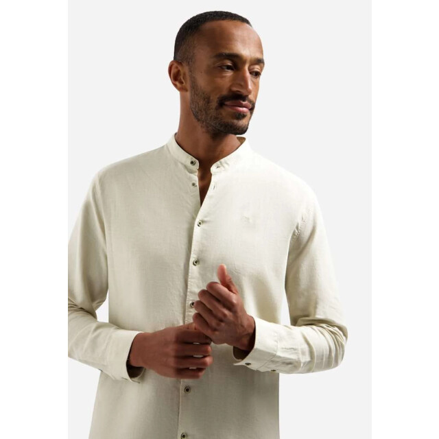 No Excess Shirt with linen granddad desert 31470218SN-045 large